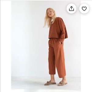 NWOT LoveAndConfuse 100% linen pants in Rust